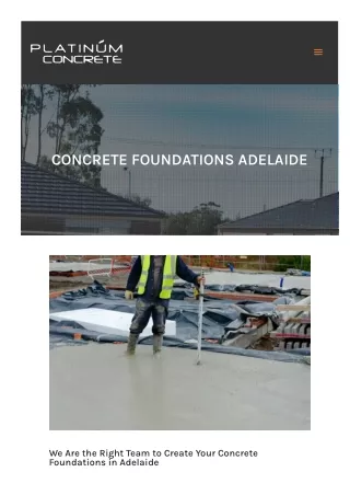 Concrete Foundations Adelaide