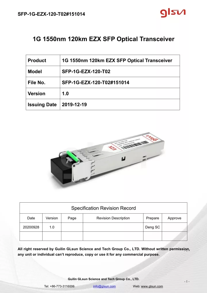 sfp 1g ezx 120 t02 151014