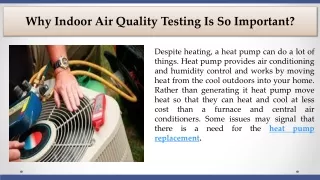 Why Indoor Air Quality Testing Is So Important