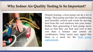 why indoor air quality testing is so important
