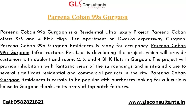 pareena coban 99a gurgaon