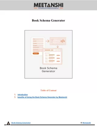 Book Schema Generator