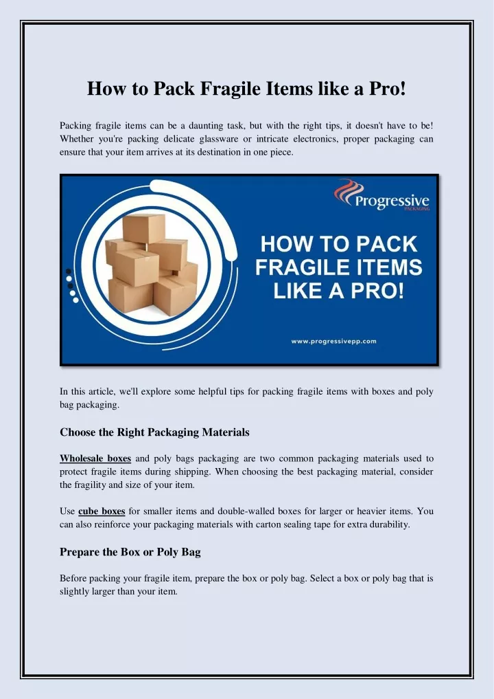 how to pack fragile items like a pro