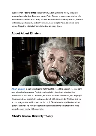 businessman peter biantes has given why albert
