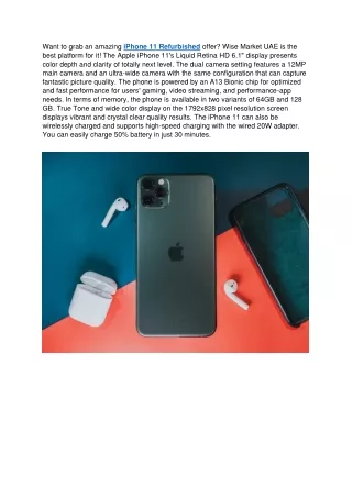 iPhone 11 Refurbished