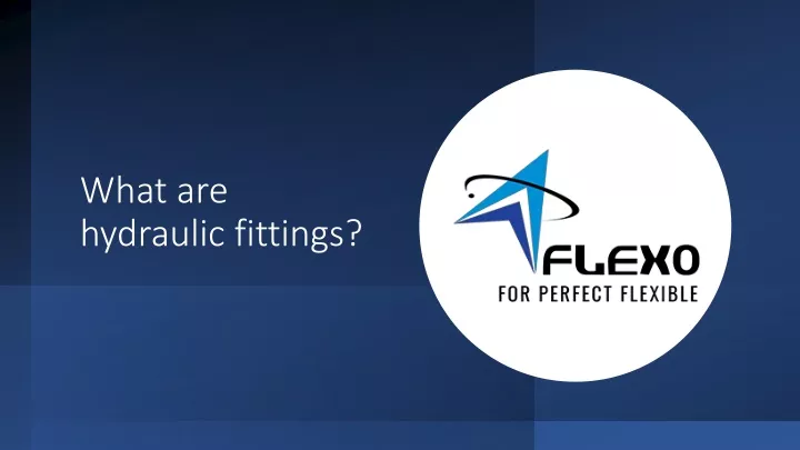 what are hydraulic fittings