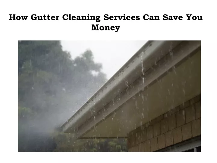 how gutter cleaning services can save you money