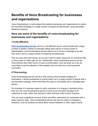 Benefits of Voice Broadcasting for businesses and organizations.docx