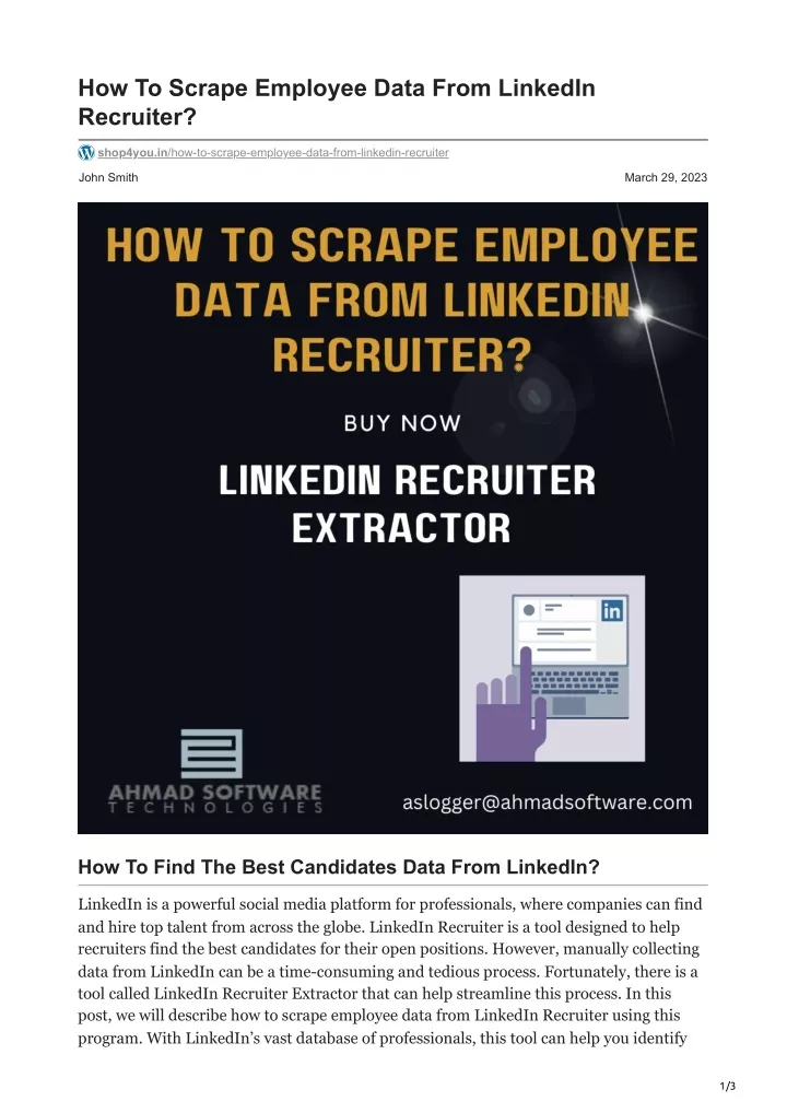 how to scrape employee data from linkedin