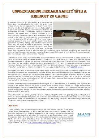 understanding understanding firearm safety with