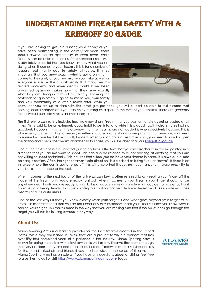 understanding understanding firearm safety with