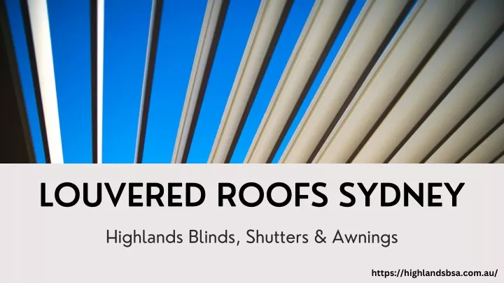 louvered roofs sydney