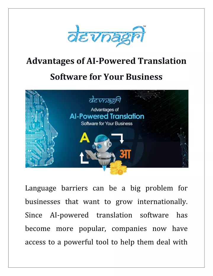 advantages of ai powered translation