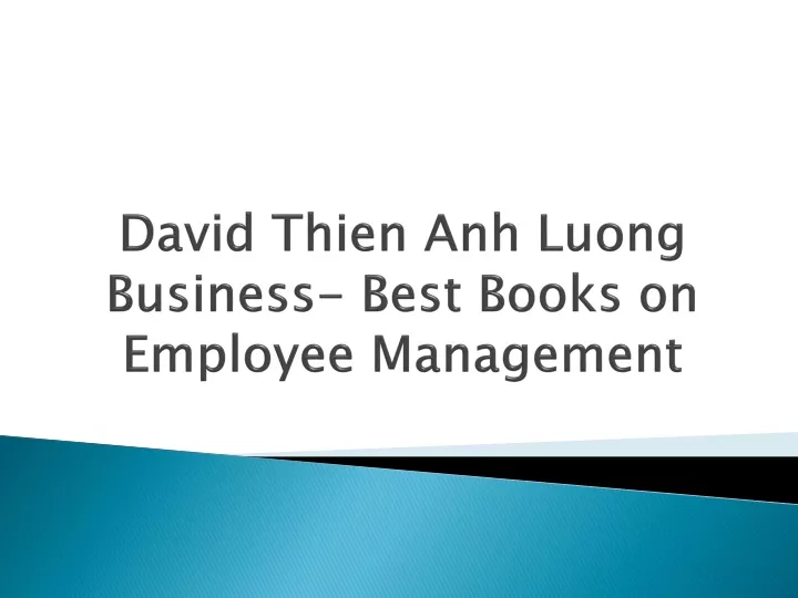 david thien anh luong business best books on employee management