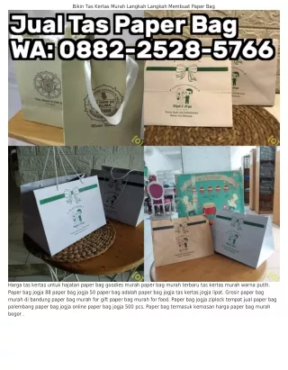 ౦88ᒿ~ᒿ5ᒿ8~57ᏮᏮ (WA) Tas Kertas Jogja Antik Cetak Paper Bag Murah Bandung