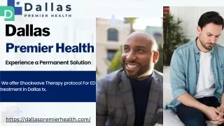 Consult With Dallas Premier Health for Shockwave Therapy in Dallas, TX