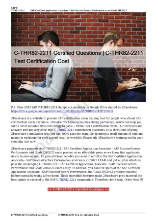 C-THR82-2211 Certified Questions | C-THR82-2211 Test Certification Cost