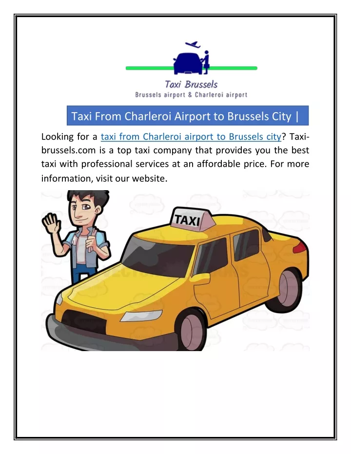 taxi from charleroi airport to brussels city