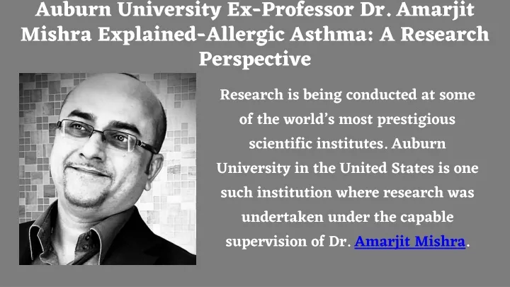 auburn university ex professor dr amarjit mishra