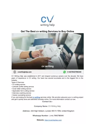Get The Best cv writing Services to Buy Online