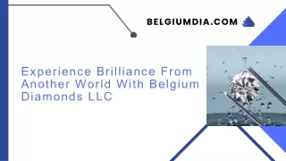 Experience Brilliance From Another World With Belgium Diamonds LLC
