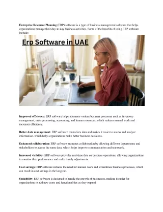 enterprise resource planning erp software