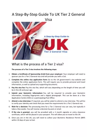 a step by step guide to uk tier 2 general visa