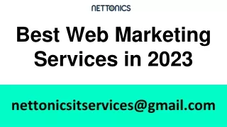 Best Web Marketing Services in 2023