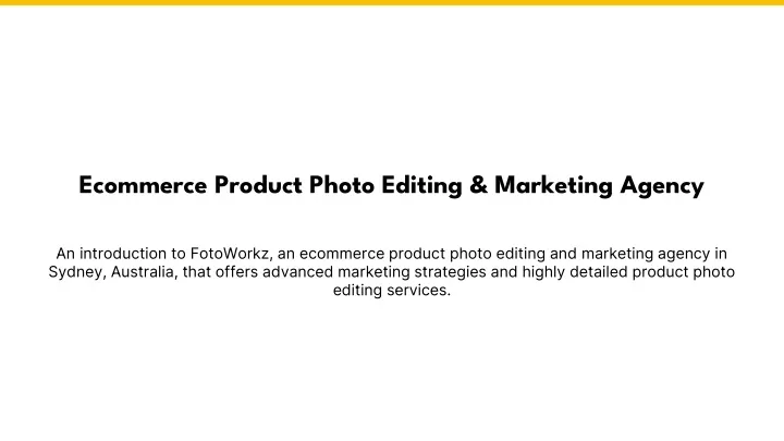 ecommerce product photo editing marketing agency