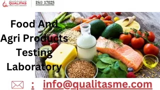 Food And Agri Products Testing Laboratory