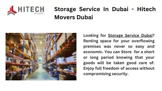 Storage Service In Dubai - Hitech Movers Dubai (3)