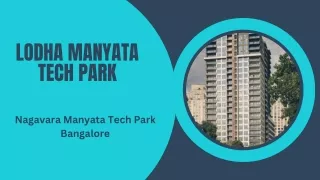 Lodha Manyata Tech Park Bangalore - PDF Downloads
