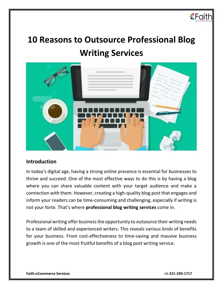 10 reasons to outsource professional blog writing