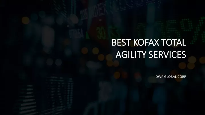 best kofax total agility services