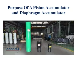 purpose of a piston accumulator and diaphragm