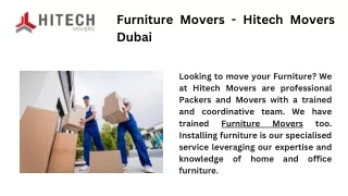 Furniture Movers - Hitech Movers Dubai (1)
