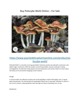 buy psilocybe weilii online for sale