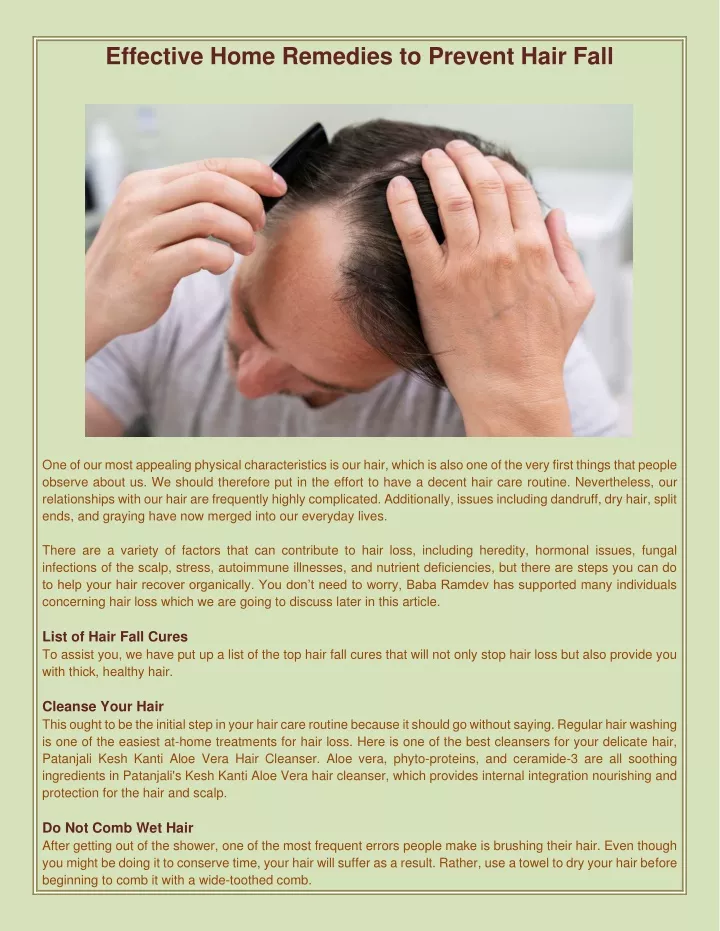 effective home remedies to prevent hair fall