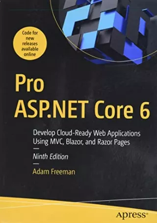 [PDF]❤️DOWNLOAD⚡️ Pro ASP.NET Core 6: Develop Cloud-Ready Web Applications Using
