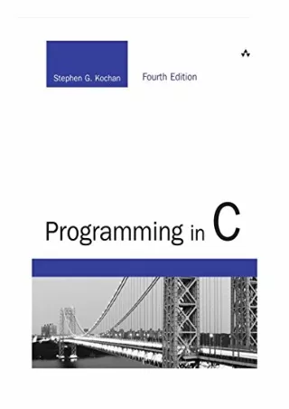 Download⚡️ Programming in C (Developer's Library)