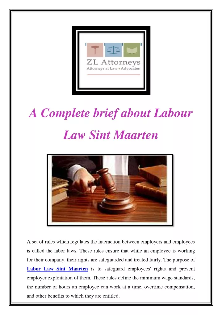 a complete brief about labour
