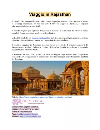 viaggio in rajasthan