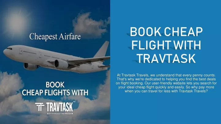 book cheap flight with travtask