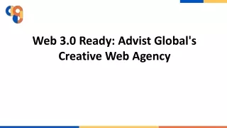 Creative Web3.0 Agency - Advist Global