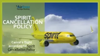 Spirit Cancellation Policy