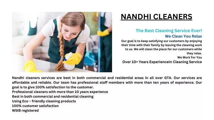 nandhi cleaners