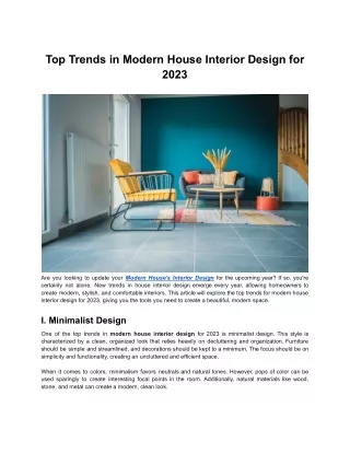 Top Trends in Modern House Interior Design for 2023 - Article - Rennovate (1)
