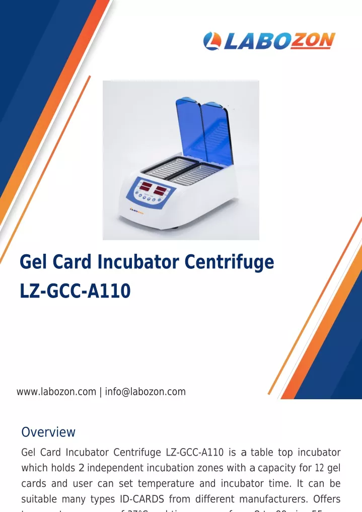 gel card incubator centrifuge lz gcc a110