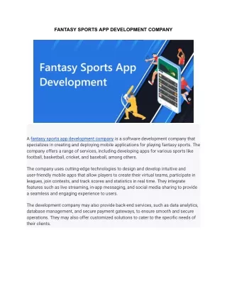 FANTASY SPORTS APP DEVELOPMENT COMPANY (1)