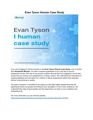 evan tyson ihuman case study